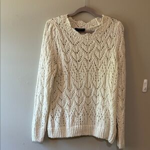 Lane Bryant Cream Knit Sweater